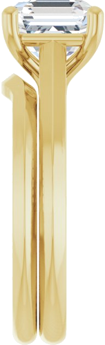 14K Yellow 7 mm Asscher Solitaire Engagement Ring Mounting (9)