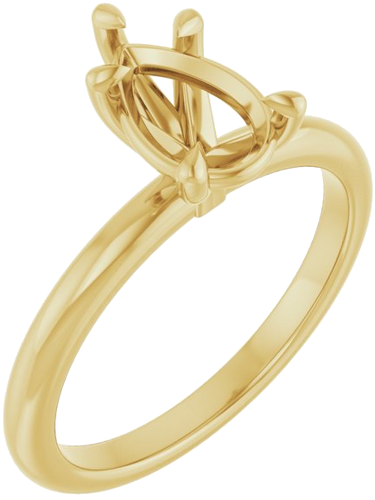 Sužadėtuvių Žiedas 585 Geltonojo Aukso Pear Shape 9mm x 6mm (1)