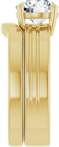 14K Yellow 7.4 mm Round Solitaire Engagement Ring Mounting (9)