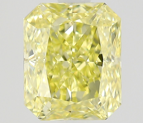 0.6 carat Fancy Yellow-VVS1 Natūralus Radiant Deimantas (1)