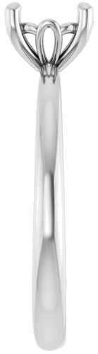 14K White 6.5 mm Round Solitaire Engagement Ring Mounting (4)