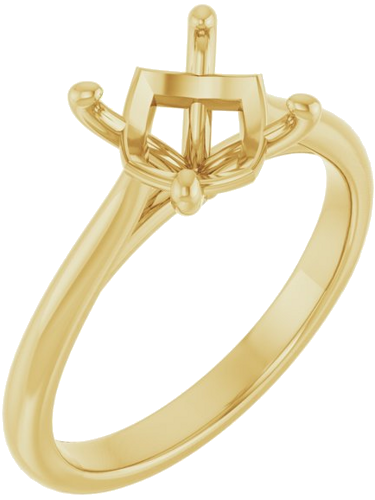 Sužadėtuvių Žiedas „Solitaire“ 585 Geltonojo Aukso Round 8mm (1)