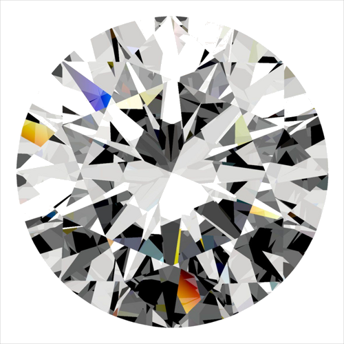 0.5 carat H-SI1 Excellent cut Natūralus Round Deimantas (1)