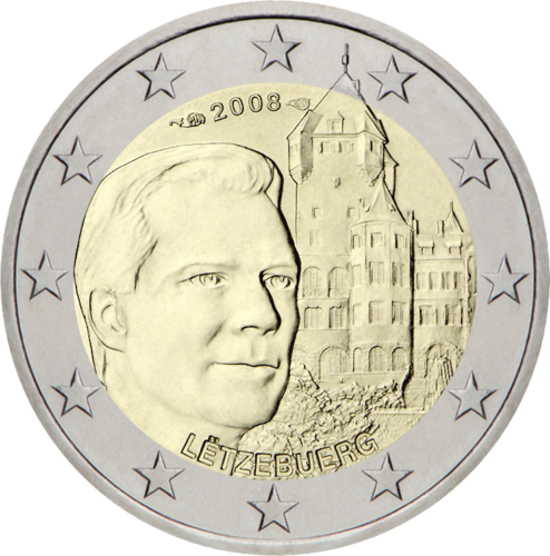 2008 Luxembourg Duke Henri and Chateau de Berg 2 euro coin (1)