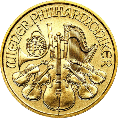 1/10 oz Austrian Philharmonic Gold coin (Random year) (1)