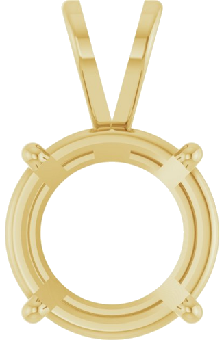 Pakabukas „Round 4-Prong Basket“ 14k yellow gold Round 12.5mm (1)