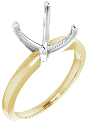 Sužadėtuvių Žiedas „Solitaire“ 585 Baltojo Ir Geltonojo Aukso Asscher 8mm (1)