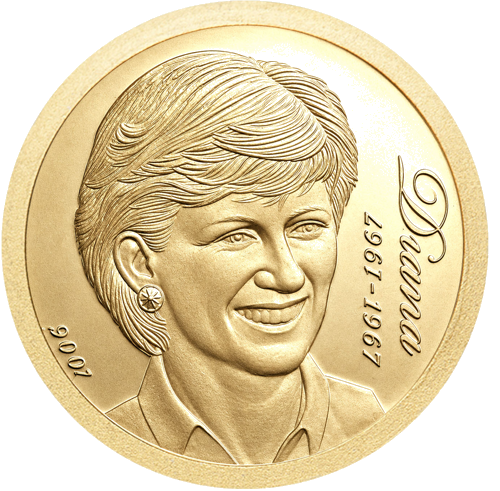 1/25 oz Princesė Diana 2007 Kuko salos 10 dolerių Auksinė moneta (1)