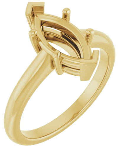 Sužadėtuvių Žiedas „V-End Prong“ 14k yellow gold Marquise 12mm x 6mm (1)