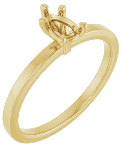 Sužadėtuvių Žiedas „Solitaire“ 14k yellow gold Pear 6mm x 4mm (1)