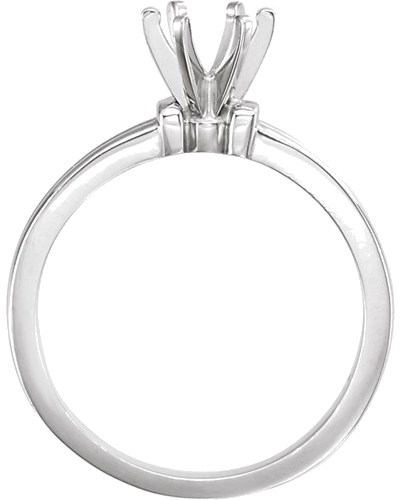 Sužadėtuvių Žiedas „Solitaire“ 14k white gold Round 5.2mm (2)