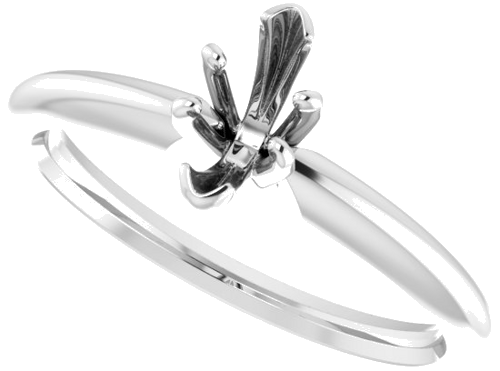 Sužadėtuvių Žiedas „V-End Solitaire“ 585 Baltojo Aukso Marquise 8mm x 3.5mm (9)