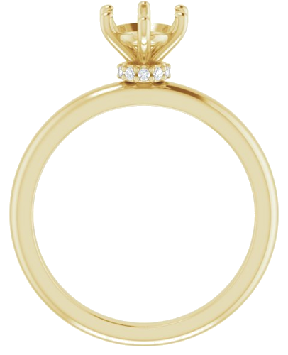 Sužadėtuvių Žiedas „Accented“ 14k yellow gold Oval 8mm x 6mm (2)