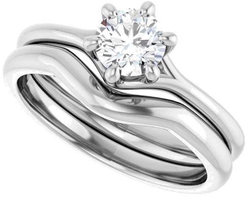 10K White 5.2 mm Round Engagement Ring Mounting (10)