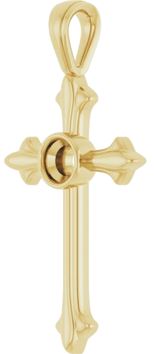 14K Yellow Cross Pendant Mounting (2)