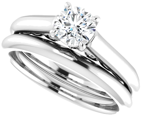 Sužadėtuvių Žiedas „Solitaire“ 950 Platinos Round 5.2mm (10)