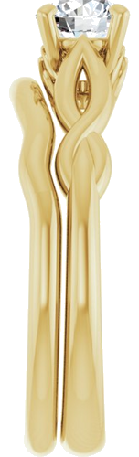 Sužadėtuvių Žiedas „Solitaire“ 585 Geltonojo Aukso Round 5.2mm (9)