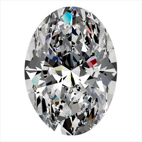0.41 carat E-VS2 Natūralus Oval Deimantas (1)