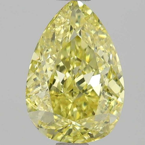 1.01 carat Fancy Intense Yellow-VS1 Natūralus Pear Deimantas (1)