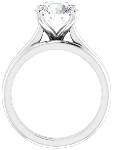 Sužadėtuvių Žiedas „Accented“ 14k white gold Round 8.8mm (7)