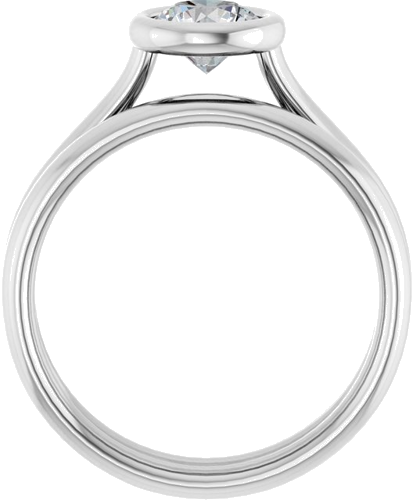 14K White  5.8 mm Round Solitaire Engagement Ring Mounting (7)