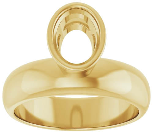 Sužadėtuvių Žiedas „Solitaire“ 585 Geltonojo Aukso Oval 8mm x 6mm (3)