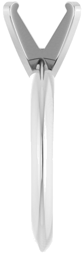 Sužadėtuvių Žiedas „Lightweight Solitaire“ 14k white gold Round 8mm (4)
