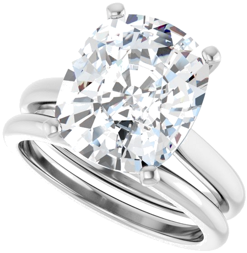 Sužadėtuvių Žiedas 950 Platinos Elongated Cushion 12mm x 10mm (10)