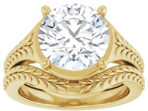 Sužadėtuvių Žiedas „Solitaire“ 14k yellow gold Round 10mm (8)
