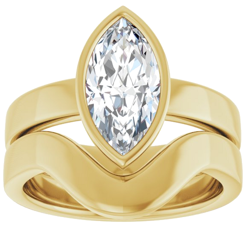 Sužadėtuvių Žiedas „Bezel-Set Solitaire“ 18k yellow gold Marquise 12mm x 6mm (8)