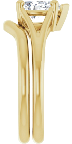 14K Yellow 8x6 mm Pear 4-Prong Cathedral Split Shank Engagement Ring Mounting (9)