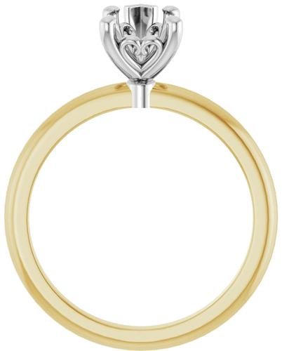 Sužadėtuvių Žiedas „Solitaire“ 14k yellow/white gold Pear 9mm x 6mm (2)