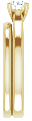 Sužadėtuvių Žiedas 10k yellow gold Round 4.8mm (9)
