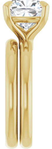 Sužadėtuvių Žiedas „Claw-Prong Euro Shank“ 18k yellow gold Cushion 9mm (9)