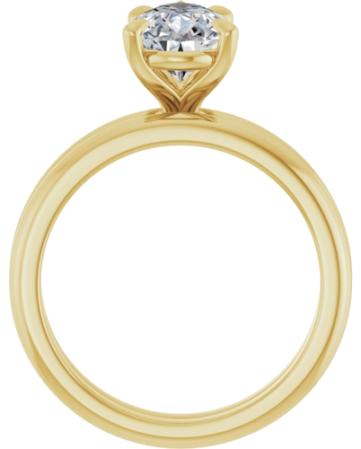 Sužadėtuvių Žiedas 750 Geltonojo Aukso Pear Shape 10mm x 7mm (7)