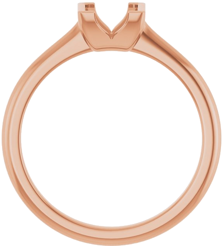 Sužadėtuvių Žiedas „Half-Bezel Solitaire“ 14k rose gold Square 5mm (2)