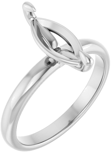Sužadėtuvių Žiedas „Solitaire“ 14k white gold Marquise 12mm x 6mm (1)
