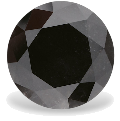 1.38 carat Fancy Black-VVS2 Excellent cut Natūralus Round Deimantas (1)