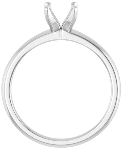 14K White 6.5 mm Round Solitaire Engagement Ring Mounting (2)
