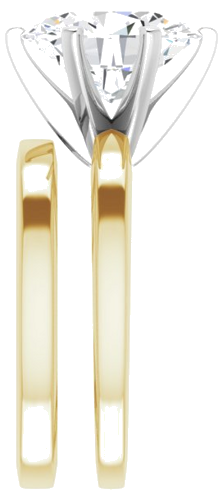 Sužadėtuvių Žiedas „Solitaire“ 585 Baltojo Ir Geltonojo Aukso Oval 11mm x 9mm (9)