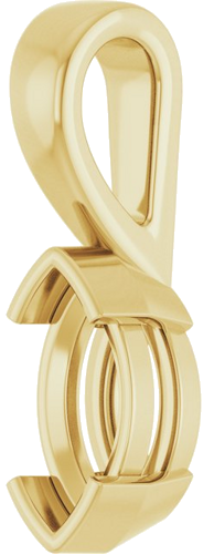 14K Yellow 9x4.5 mm Marquise Pendant Mounting (2)
