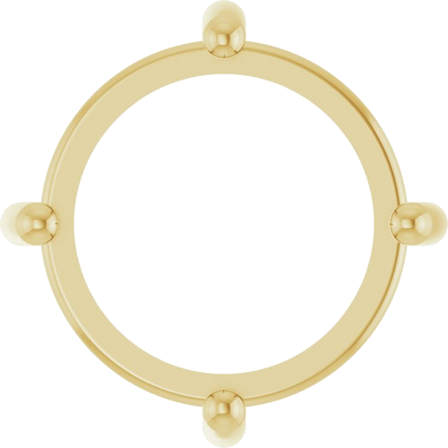 Pakabukas „Round 4-Prong Cabochon“ 585 Geltonojo Aukso Round 9mm (1)