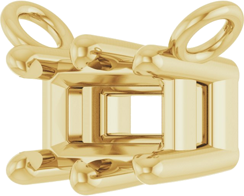 Pakabukas „Emerald 6-Prong“ 585 Geltonojo Aukso Emerald 5mm x 3mm (2)