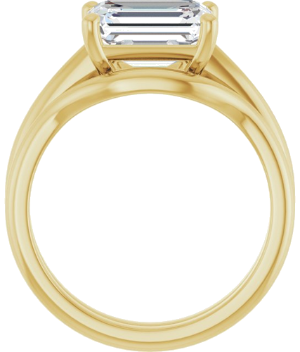 Sužadėtuvių Žiedas „Solitaire“ 14k yellow gold Emerald 9mm x 7mm (7)