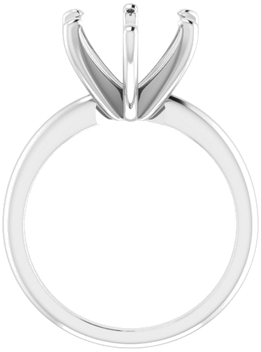 Sužadėtuvių Žiedas „Solitaire“ 585 Baltojo Aukso Oval 12mm x 10mm (2)