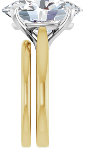 Sužadėtuvių Žiedas 14k yellow/white gold Oval 16mm x 12mm (9)
