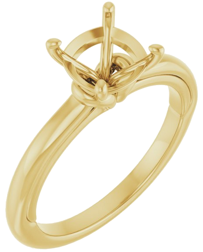 Sužadėtuvių Žiedas „Solitaire“ 18k yellow gold Cushion 7mm (1)