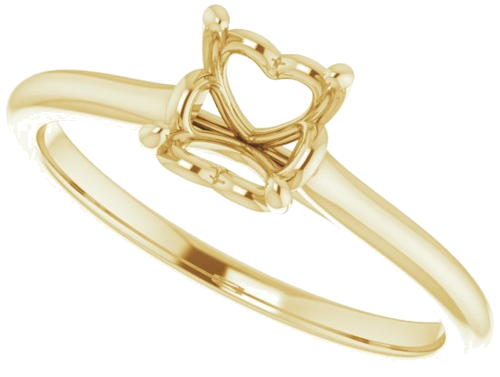 Sužadėtuvių Žiedas „Solitaire“ 585 Geltonojo Aukso Round 6mm (5)