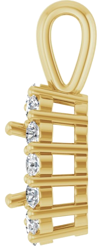 Pakabukas „Halo-Style“ 585 Geltonojo Aukso Oval 6mm x 4mm (3)