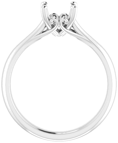 Sužadėtuvių Žiedas „Solitaire“ 14k white gold Round 7mm (2)